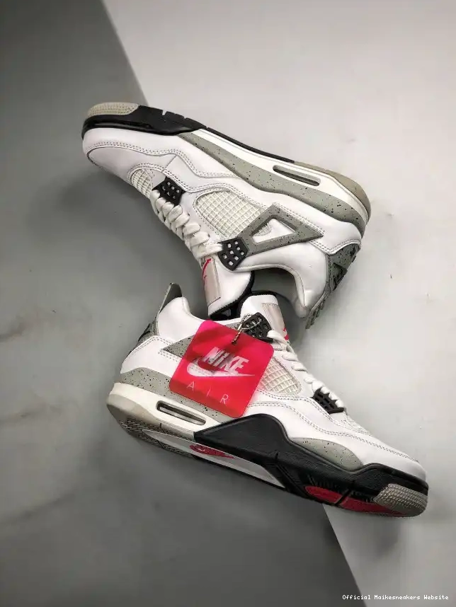 Official Maikesneakers 4 White Air 840606-192 OG Jordan (nike) Cement 0327